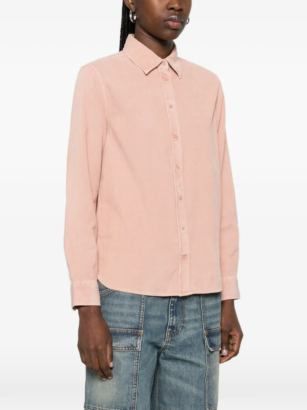Gant Ribfluwelen overhemd Roze