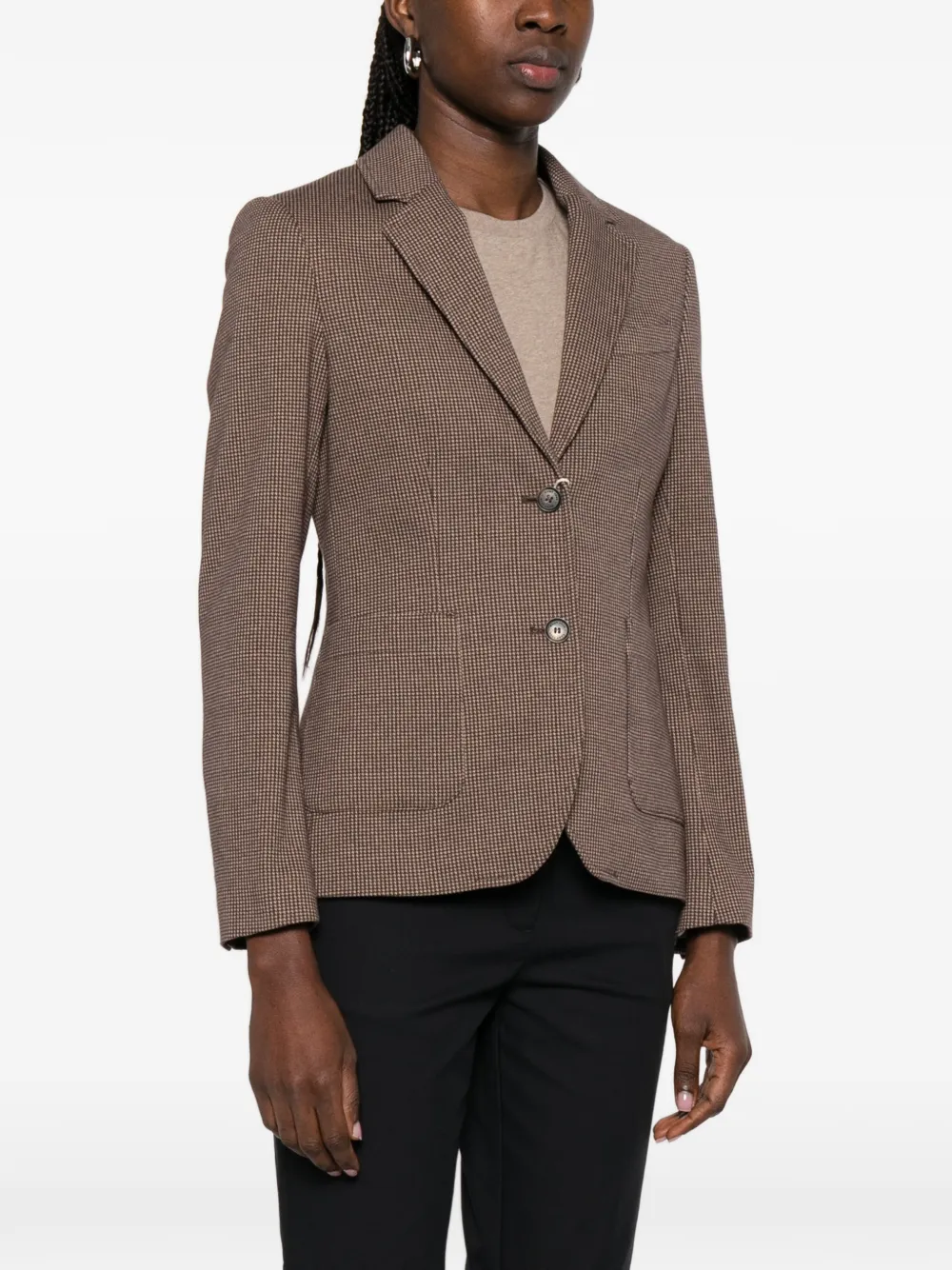  Gant Check-pattern Blazer - Brown 