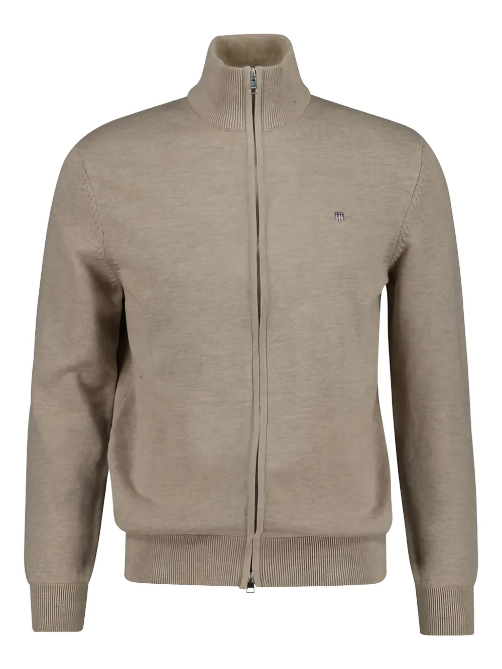 Gant zip-up cardigan | Neutrals | Image 1