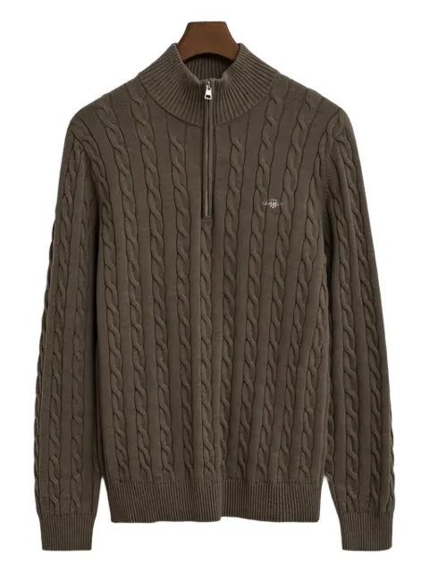 Gant cable-knit half-zip sweater