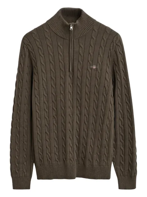 Gant cable-knit half-zip sweater
