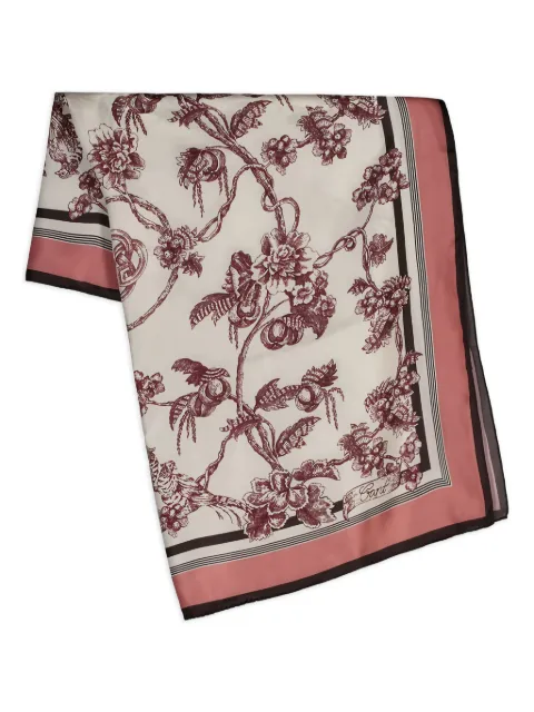 Gant floral-print silk scarf