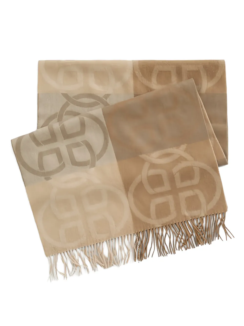 Gant monogram-patter fringed scarf | Image 2