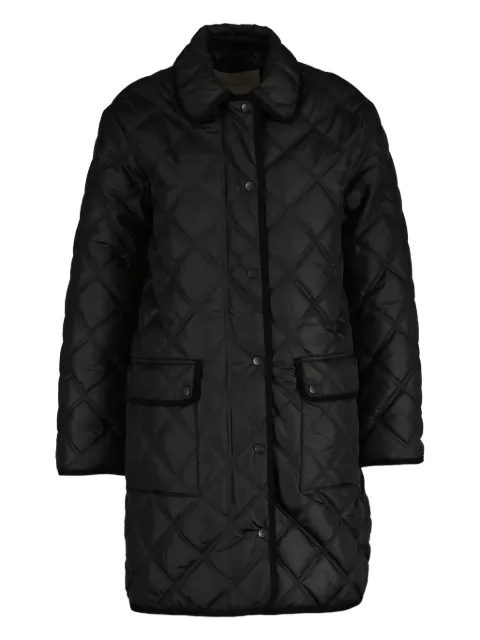 Gant quilted corduroy-trim coat