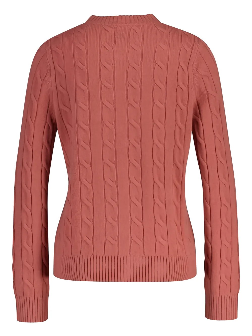 Gant Cable Knit Cardigan In Pink