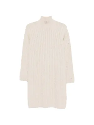 white turtleneck mini dress Tee Love Off White Turtleneck Flare Mini Dress