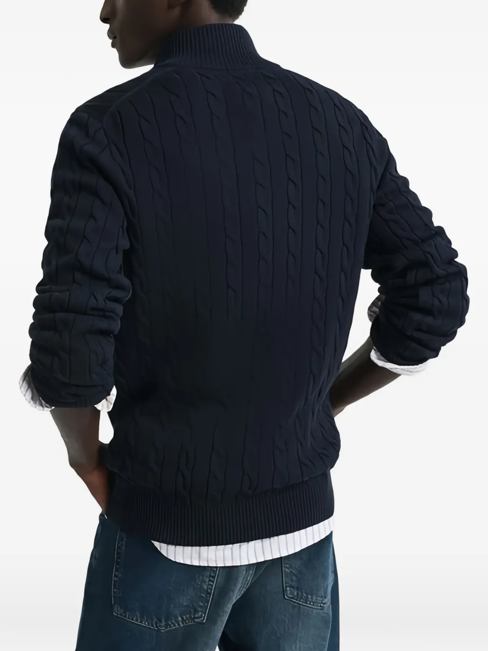 Gant Kabelgebreide trui Blauw