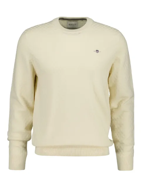 Gant textured crew-neck sweater