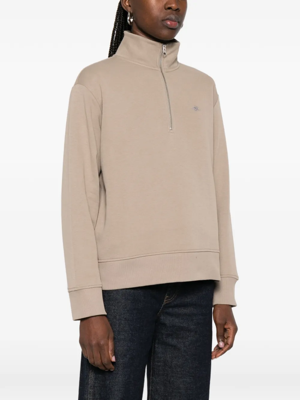  Gant Half-zip Sweatshirt - Neutrals 