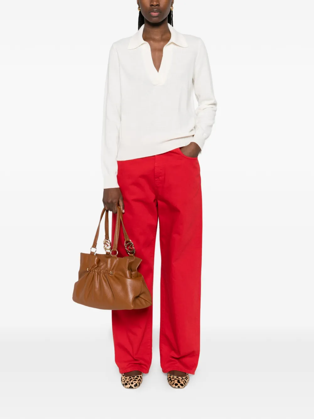  Gant Polo-collar Sweater - Neutrals 