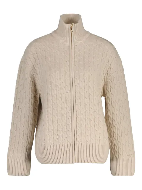 Gant cable-knit zip cardigan