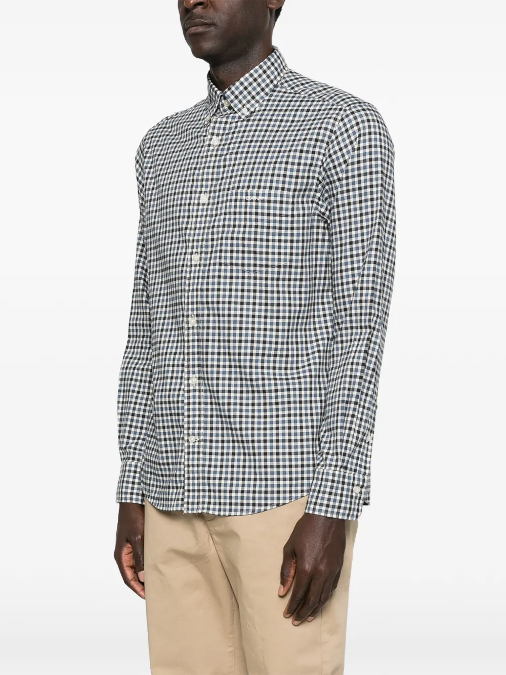 Gant Twill overhemd met gingham ruit Blauw