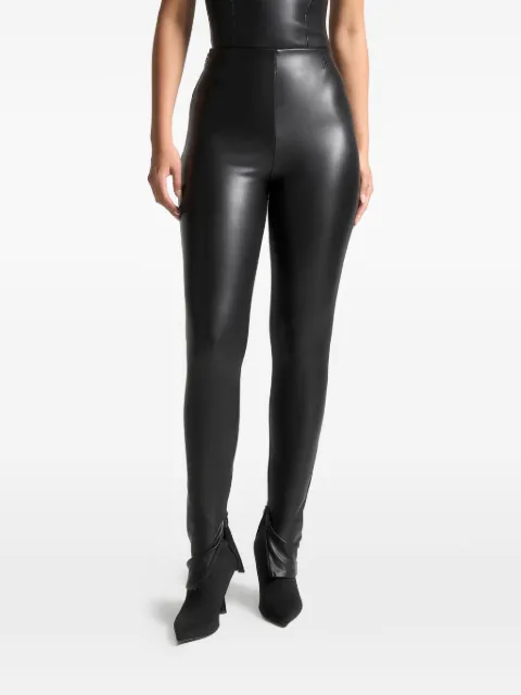 Manière De Voir faux-leather black leggings