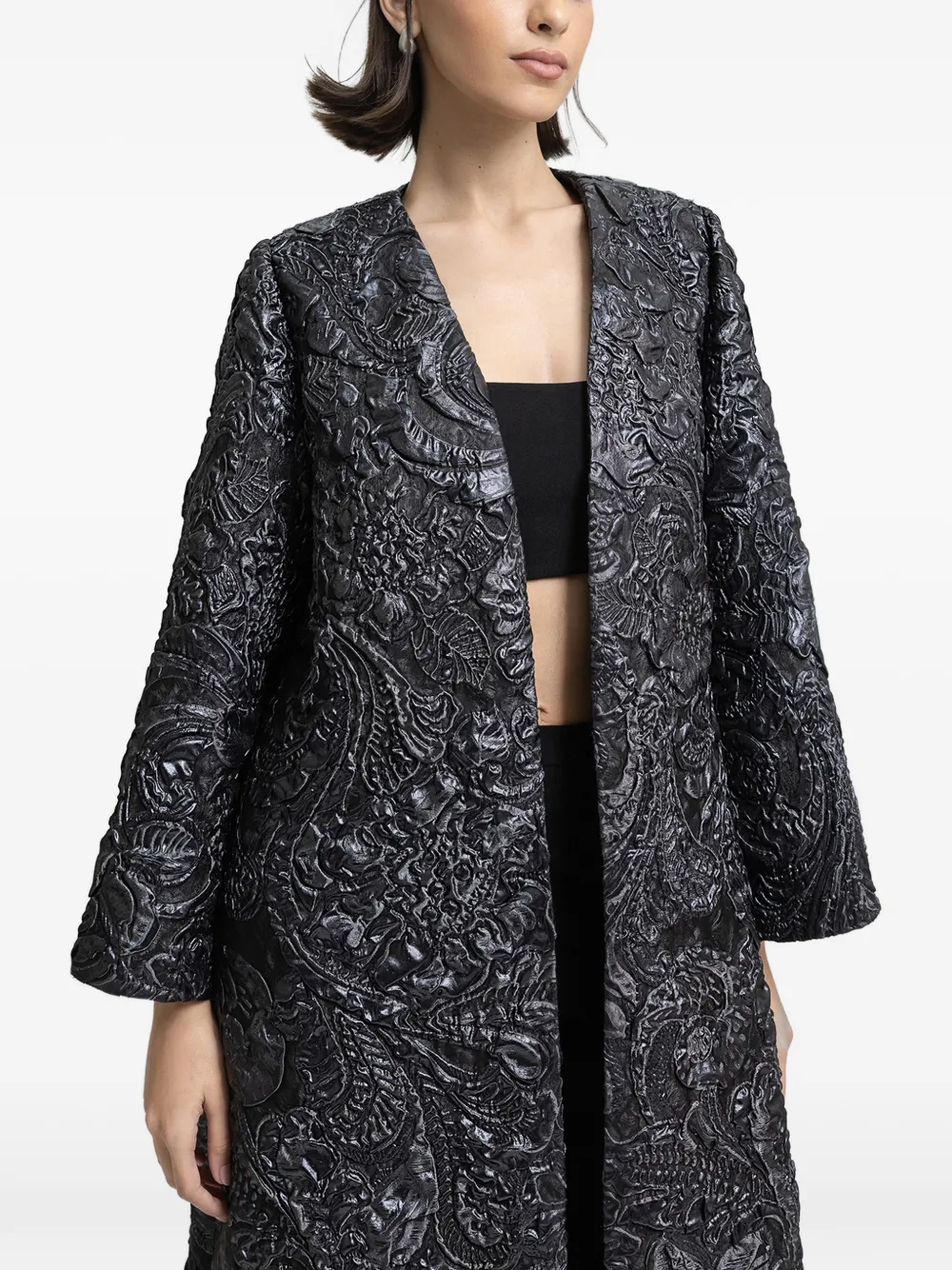 Gemy Maalouf structured cape – Grey