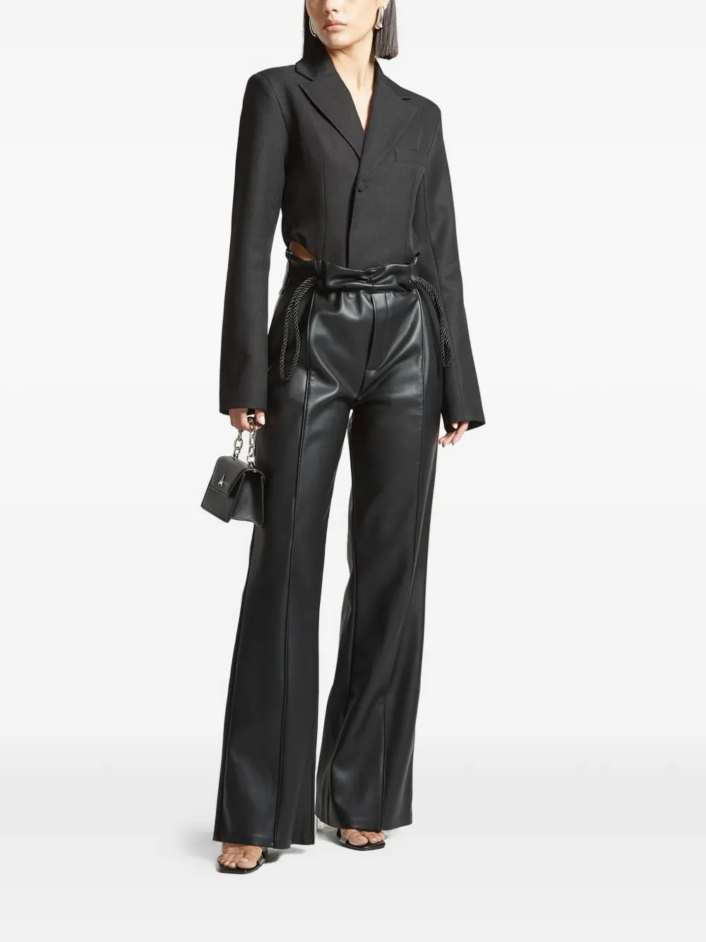 Manière De Voir rope tie trousers - Zwart