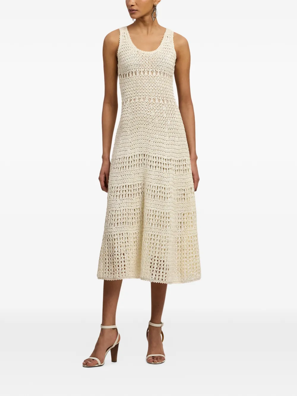  Ralph Lauren Collection Dad Crochet Dress - Neutrals 