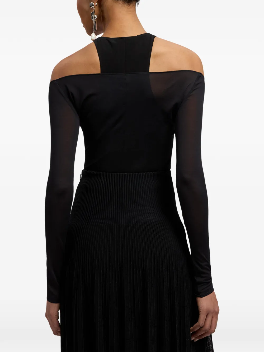 Ralph Lauren Collection Maxine gelaagde top met racerback Zwart