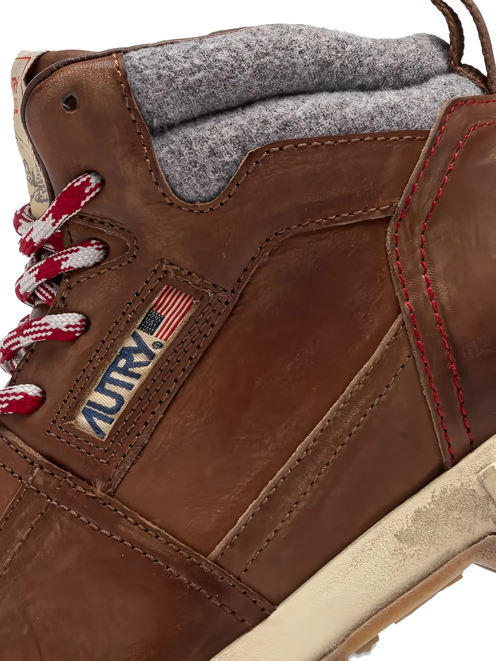 Autry Malga laarzen met logodetail Bruin