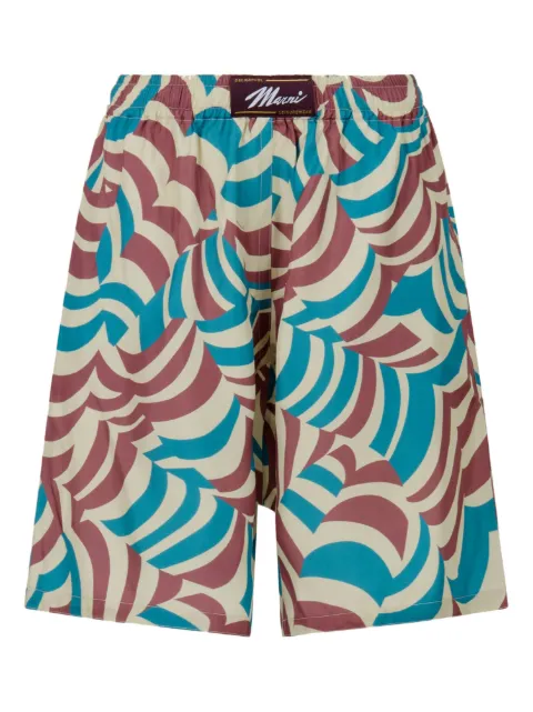 Marni short de bain à logo imprimé