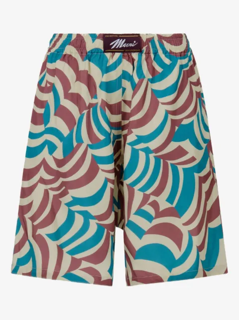 Marni twill Bermuda shorts with Yoyo print
