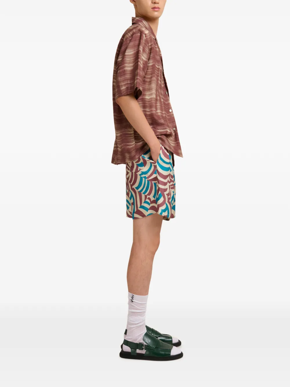 Marni short de bain à logo imprimé | Shorts de bain | Image 2