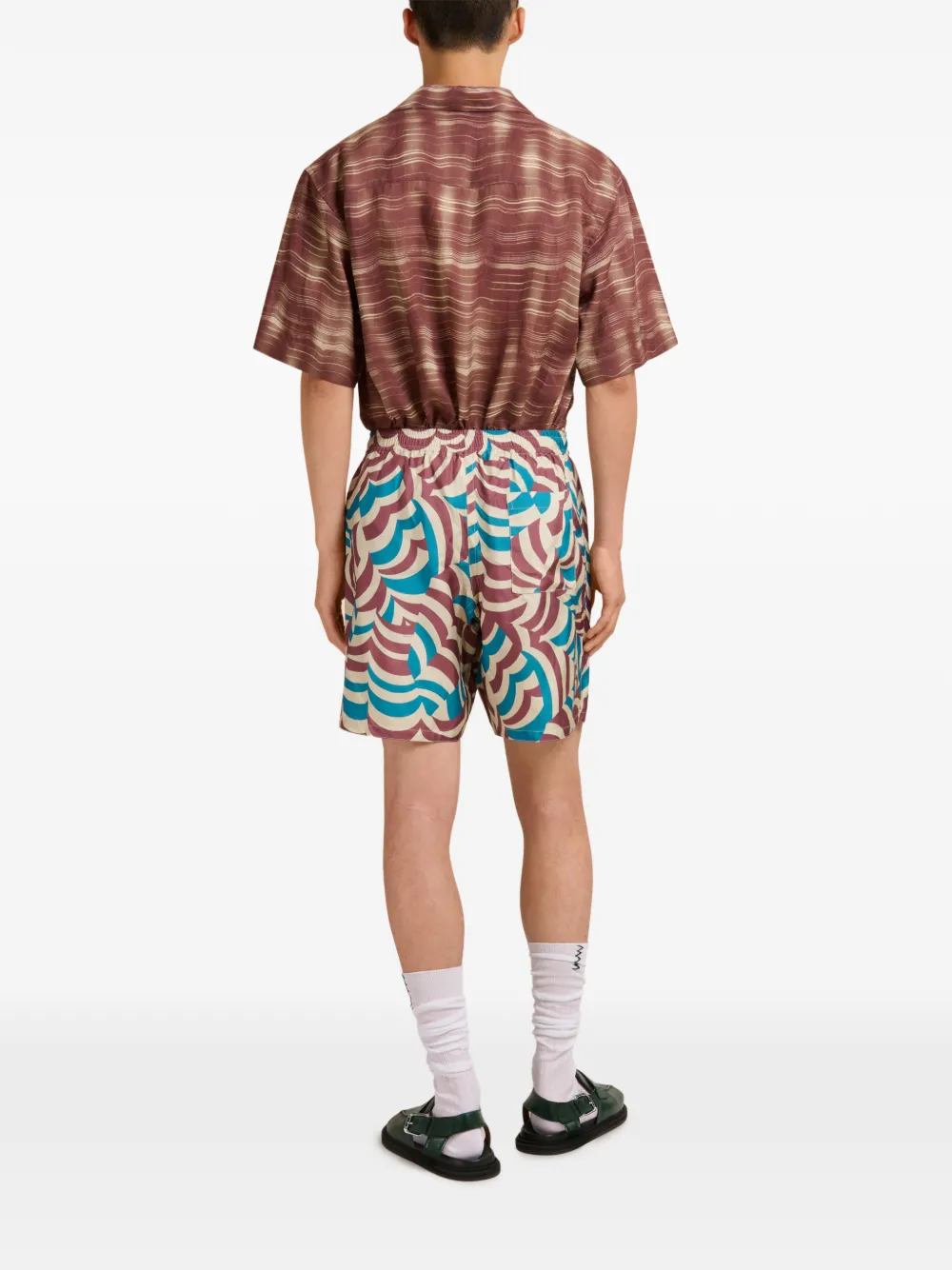  Marni Logo Swim Shorts - Neutrals 