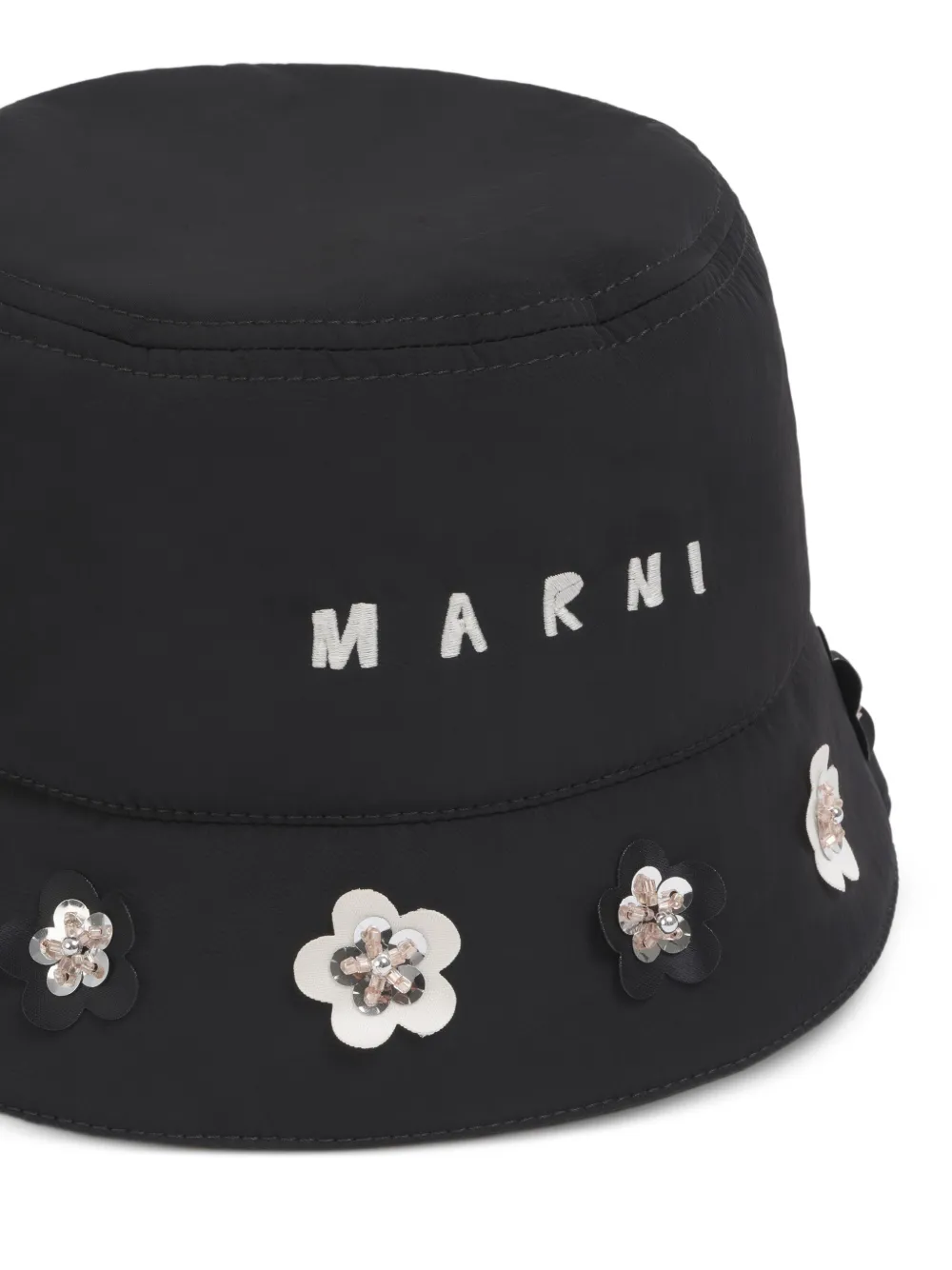  Marni Logo Bucket Hat - Black 
