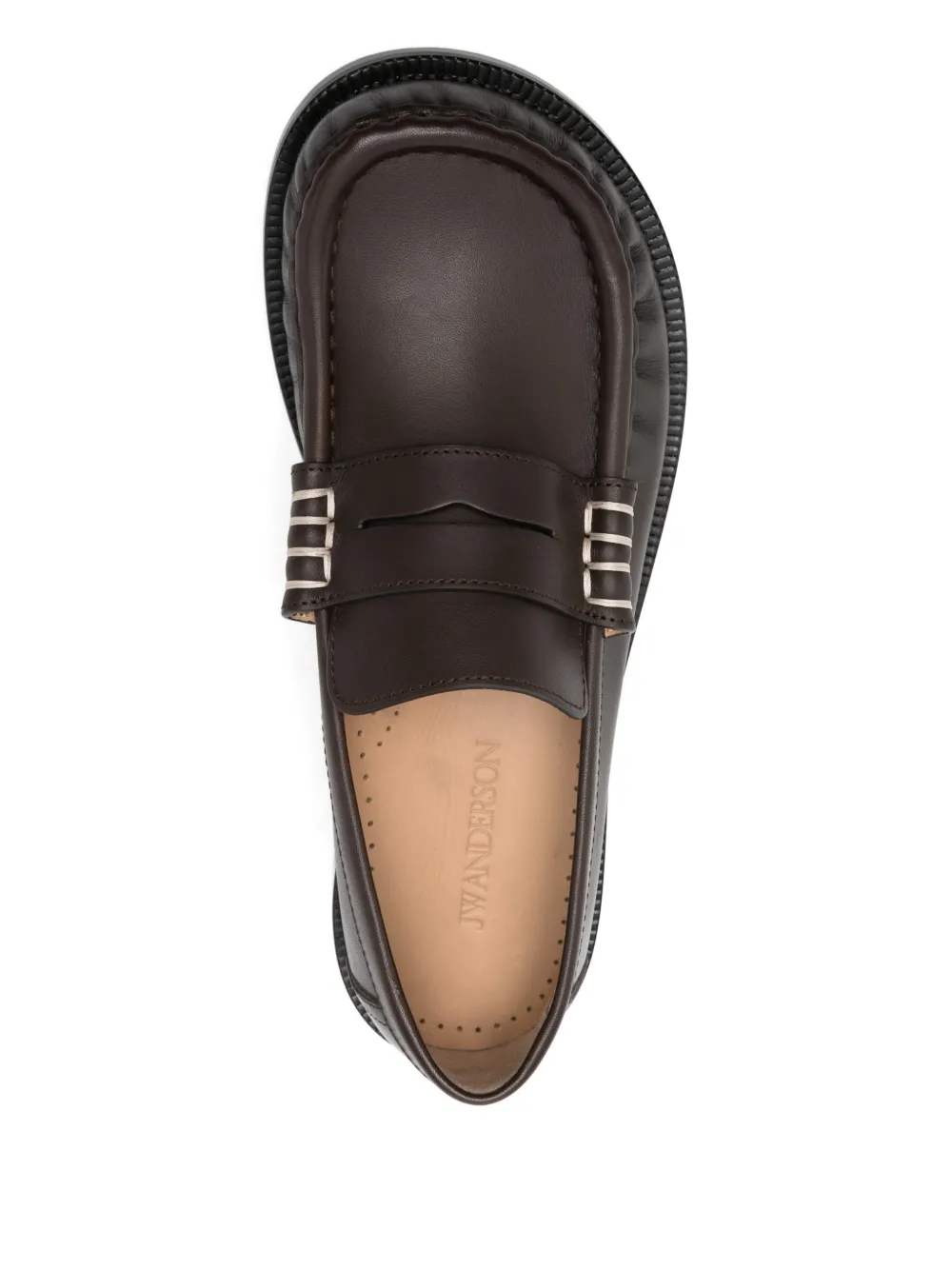 Jw Anderson Stitched Loafers In Brown