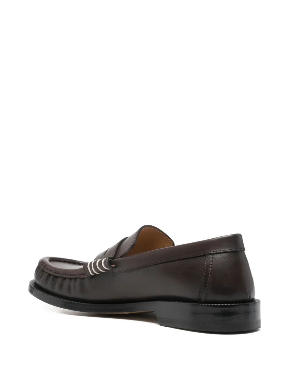 Jw Anderson Stitched Loafers In Brown