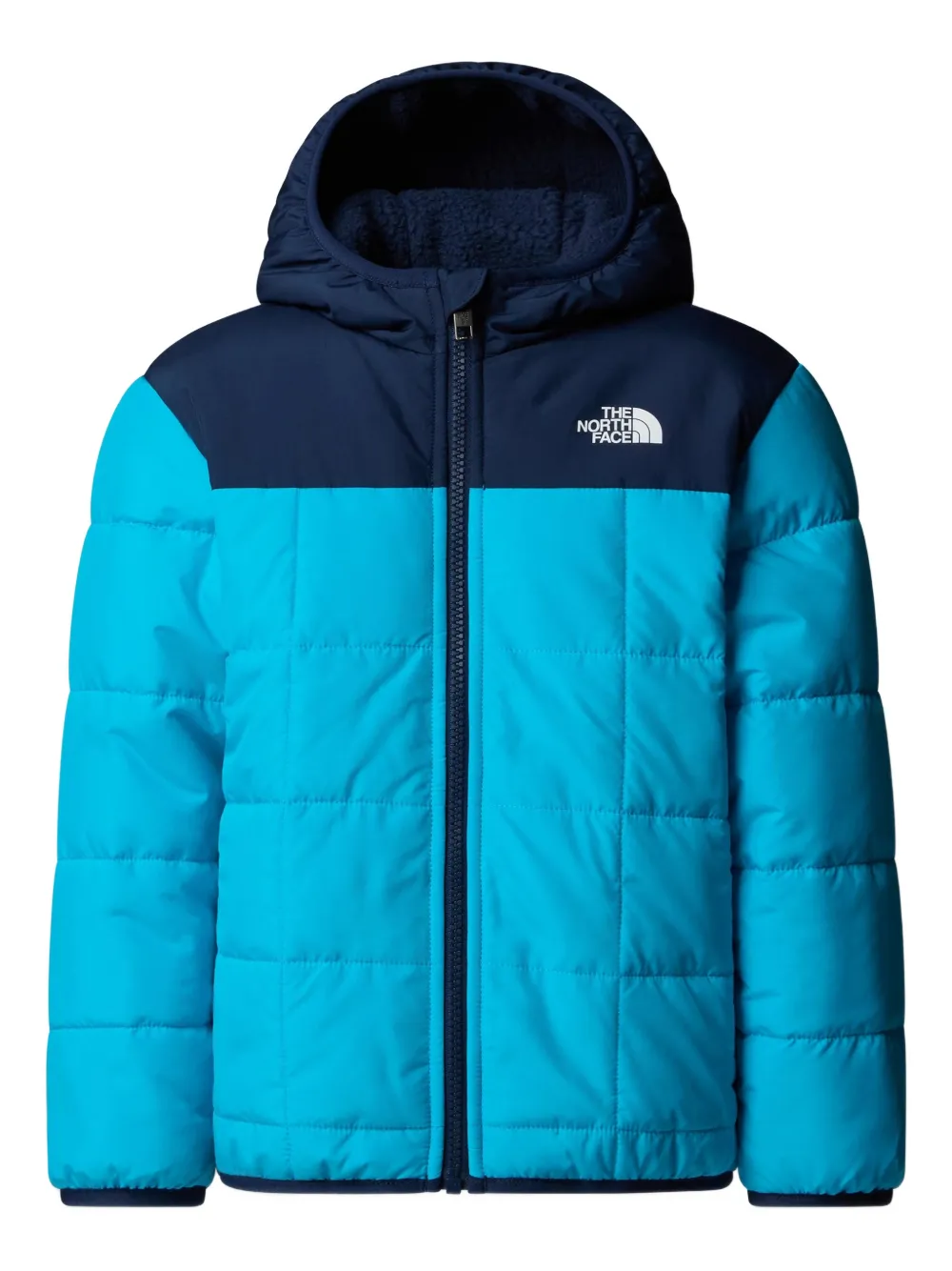The North Face Kids logo-embroidered padded jacket - Blu