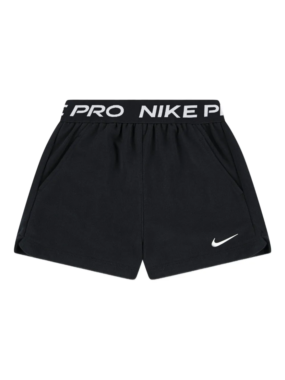 Nike Kids' Logo-waistband Shorts In Black