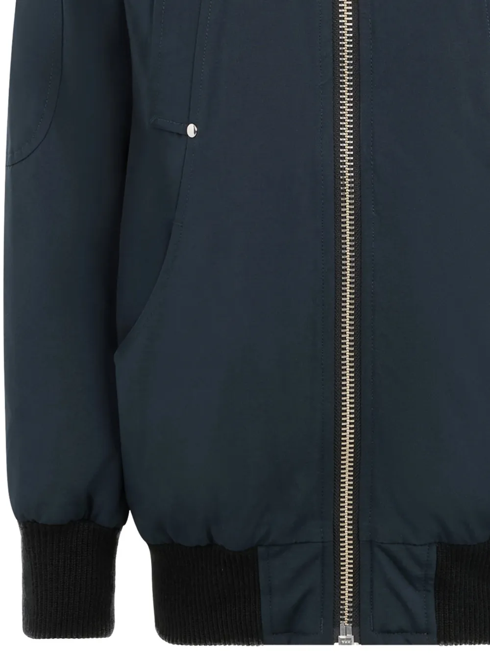  Moose Knuckles Kids Shearling-trim Jacket - Blue 