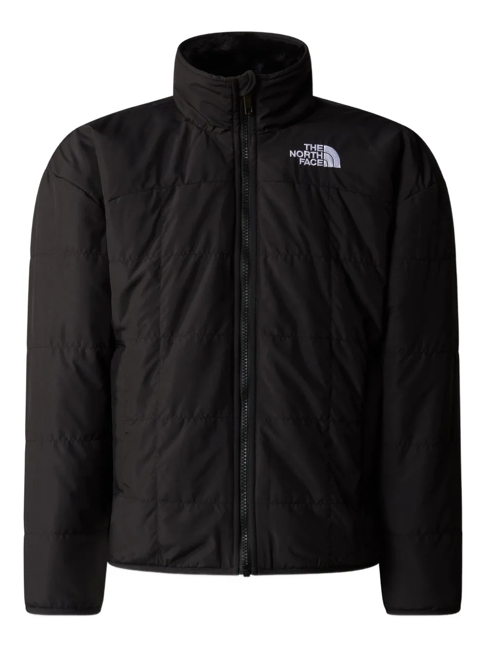The North Face Kids logo-embroidered padded jacket - Nero