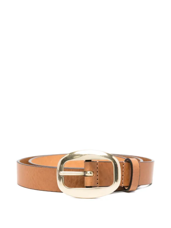 Isabel Marant Oval Buckle Belt in Neutrals