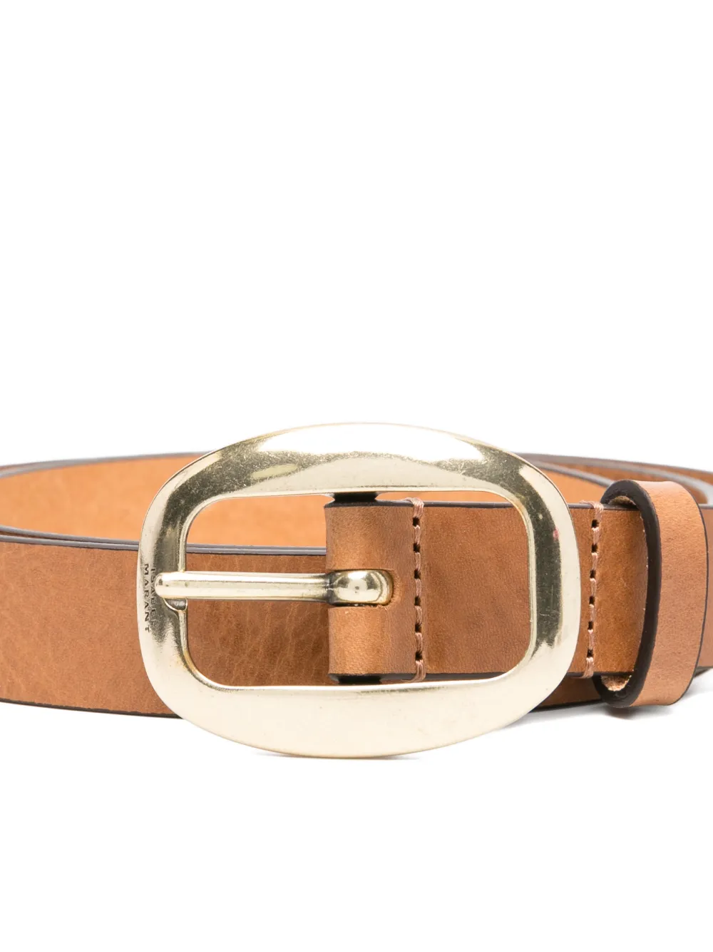 ISABEL MARANT Riem met ovalen gesp Beige