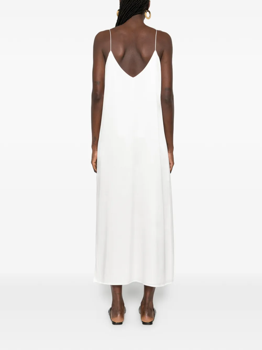 V-Neck Strap Midi Dress