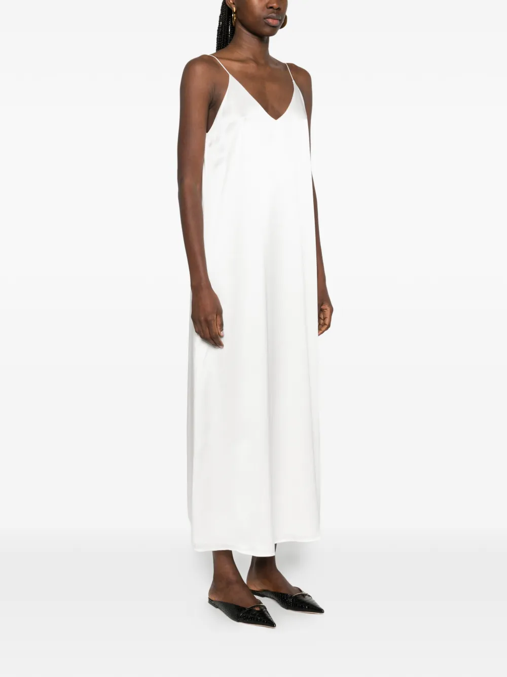 V-Neck Strap Midi Dress