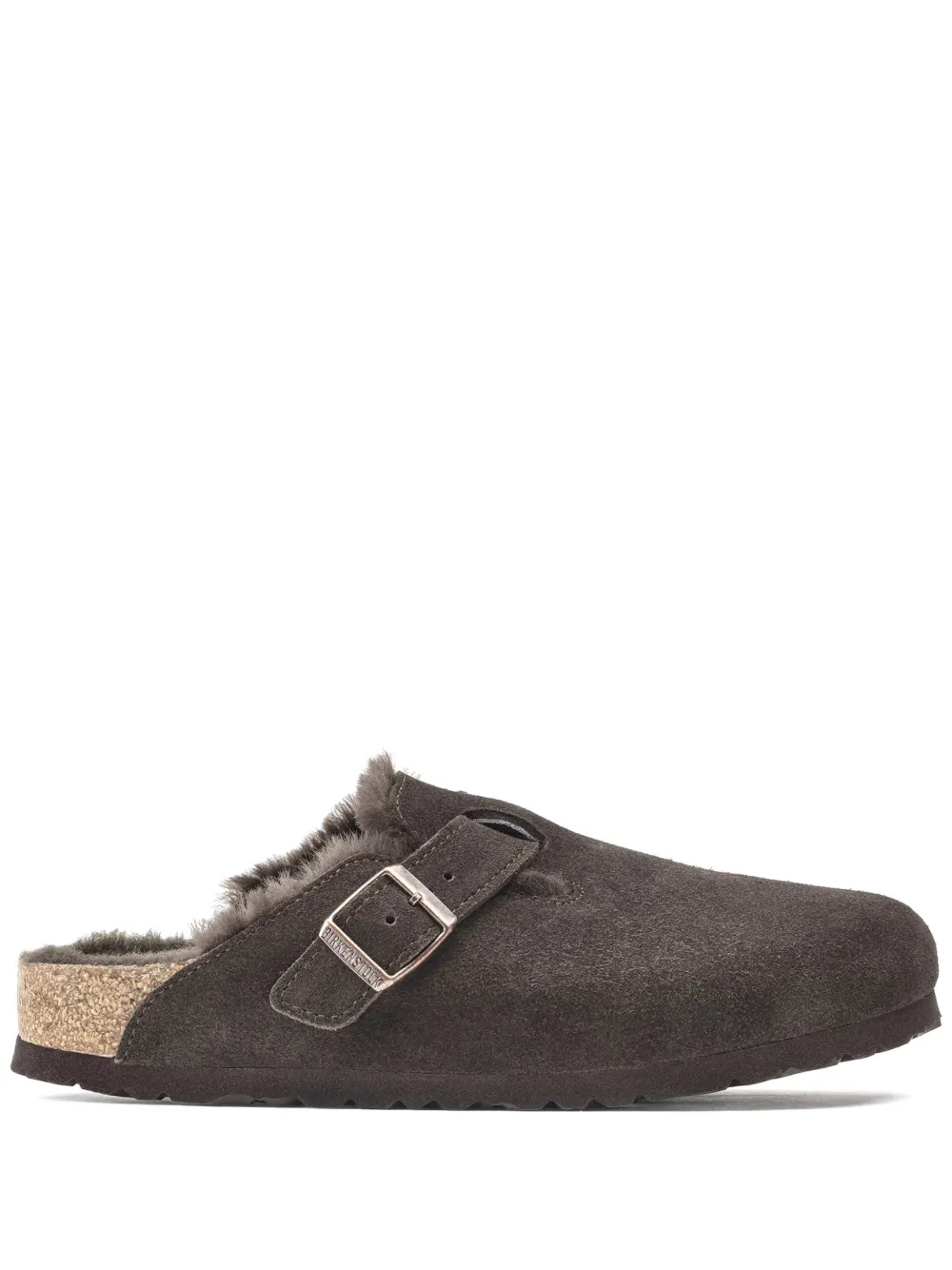 Birkenstock Kids Mules Boston con fibbia - Marrone