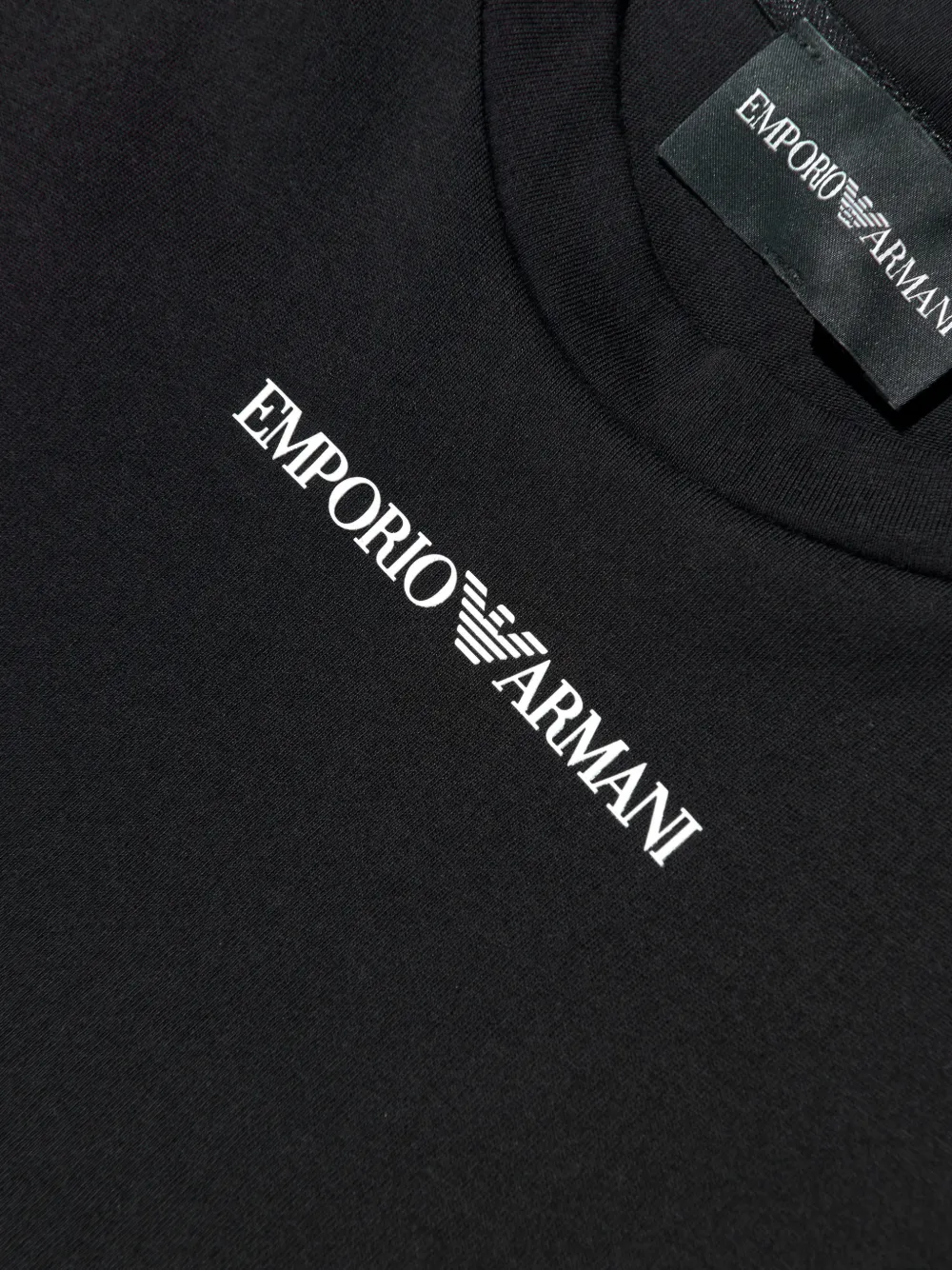 Emporio Armani Kids T-shirt met logo Zwart