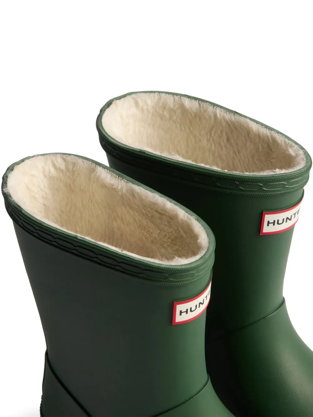 Hunter Kids logo-patch wellies Groen