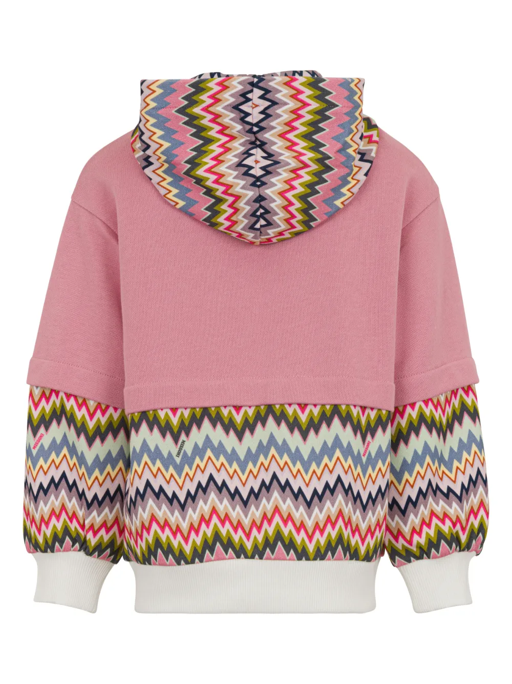 Missoni Zigzag Hooded Hoodie In Pink