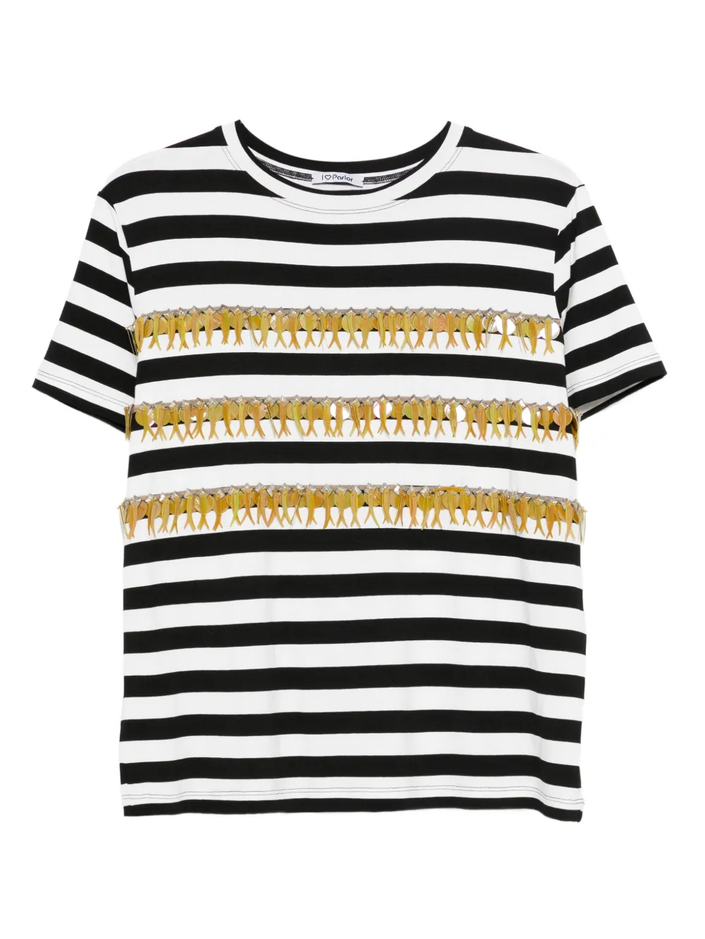 Parlor Top a righe - Nero