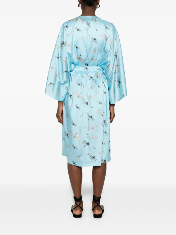 blue dragonfly dress Blue Dragonfly Blockprinted Cotton Dress