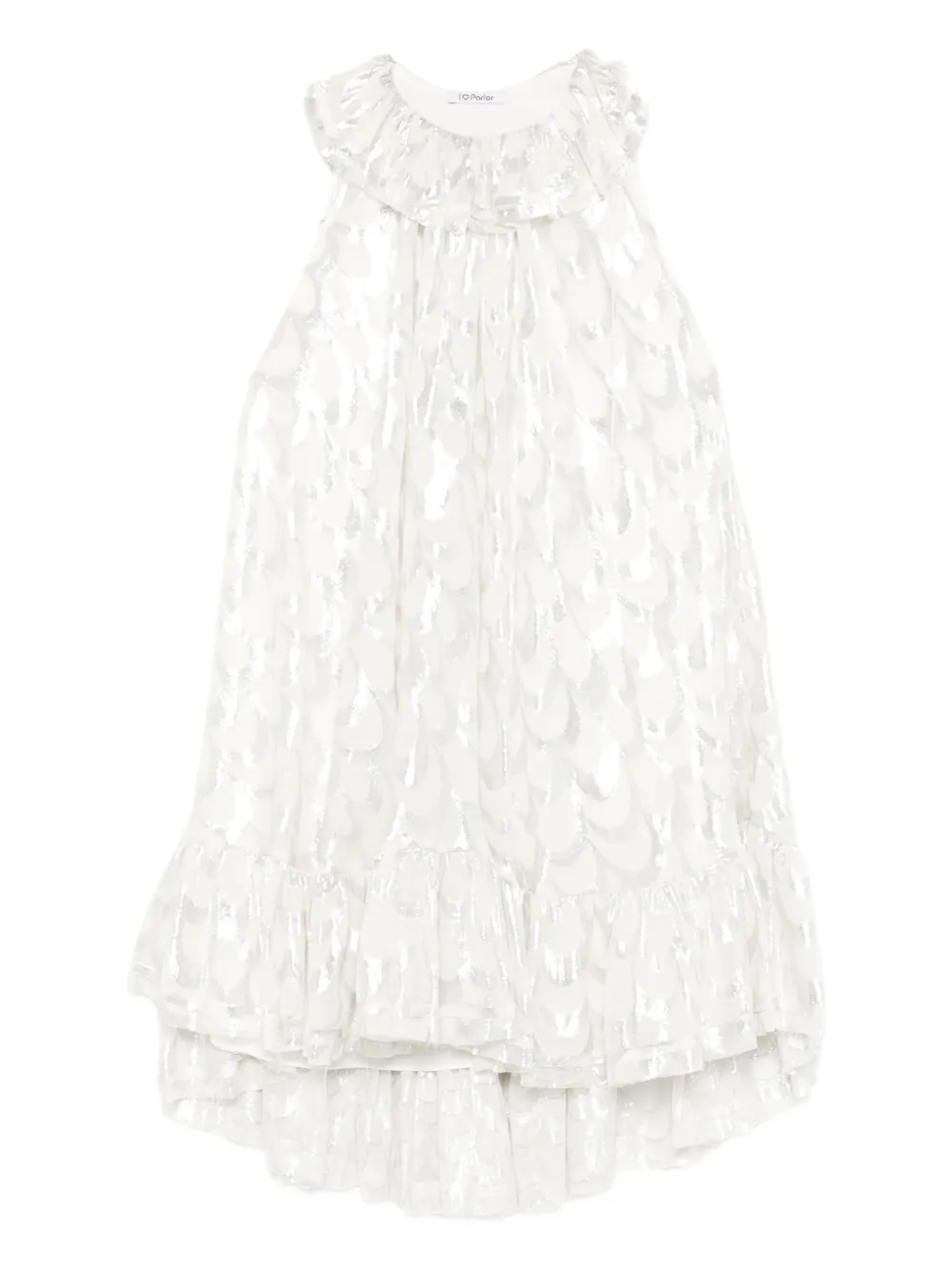 Parlor ruffled-trim mini dress | Neutrals | Image 1