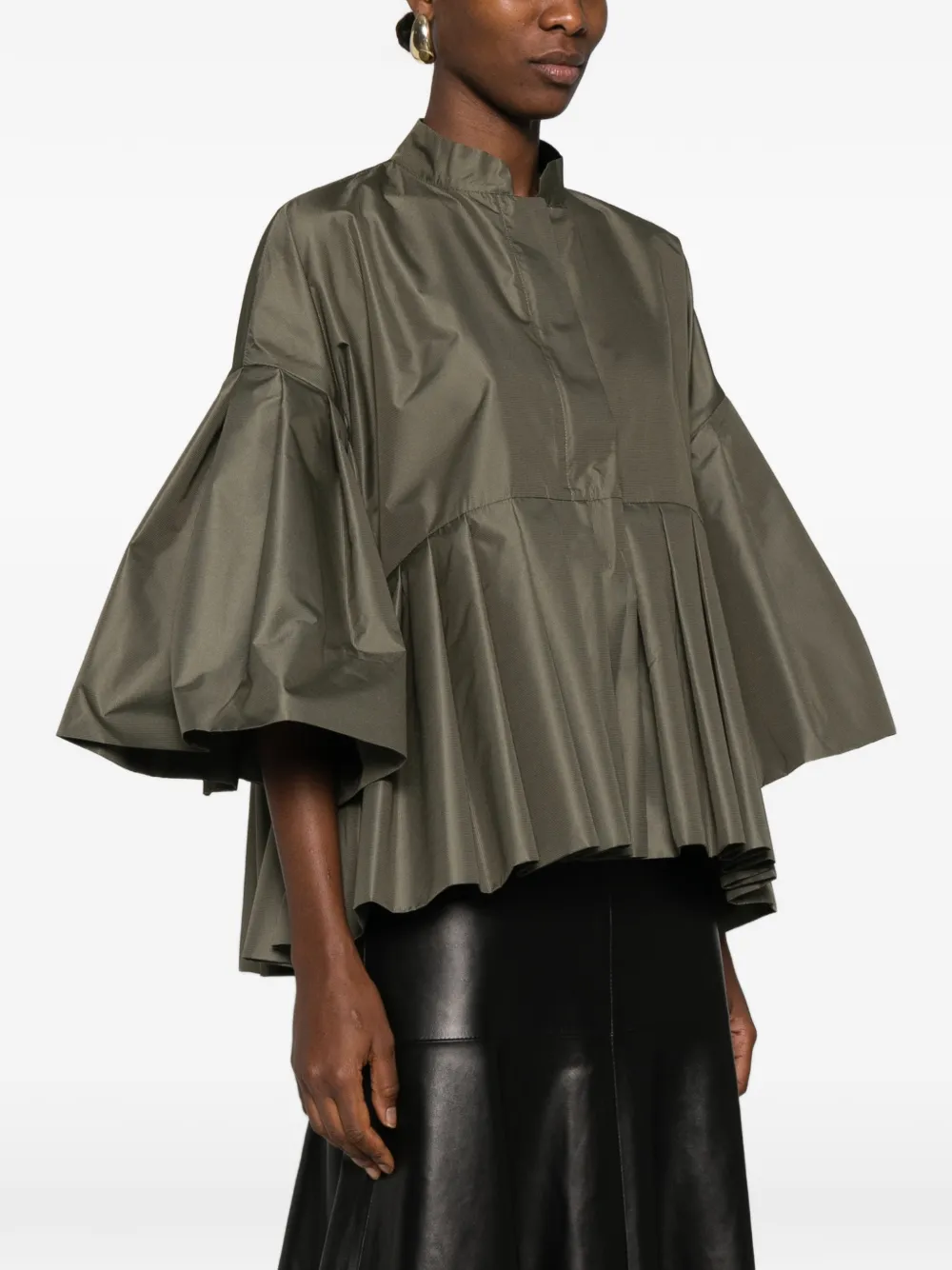  Parlor Pleated-detail Jacket - Green 