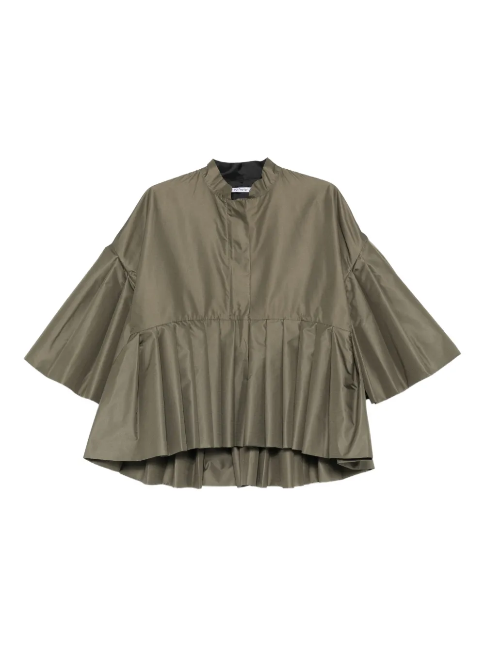 Parlor Pleated-detail Jacket In Green