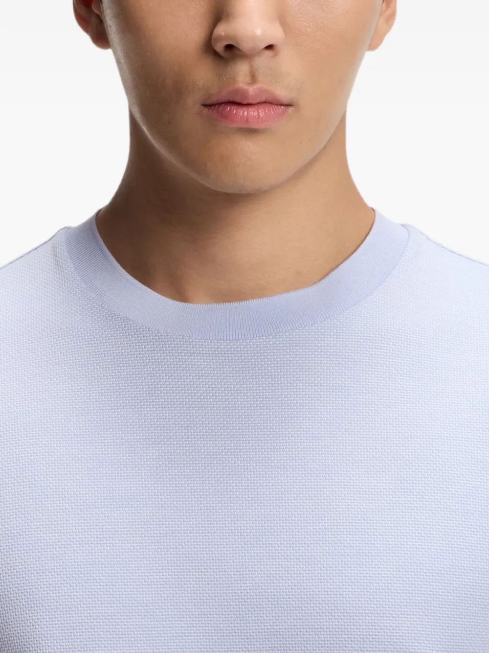BOSS Katoenen T-shirt Blauw