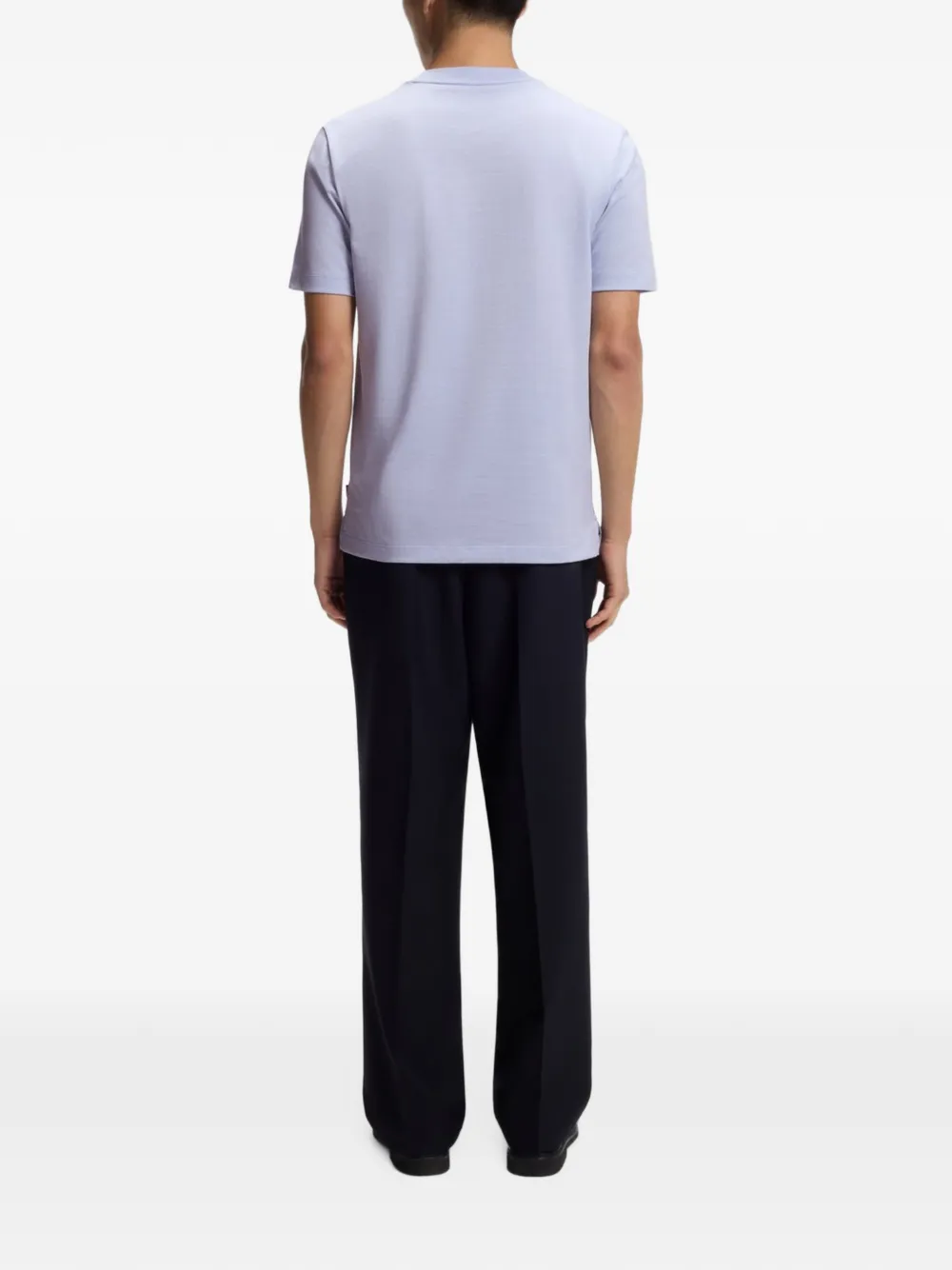 BOSS Katoenen T-shirt Blauw