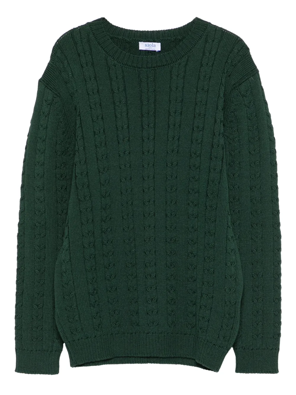 Siola cable-knit sweater | Green | Image 1