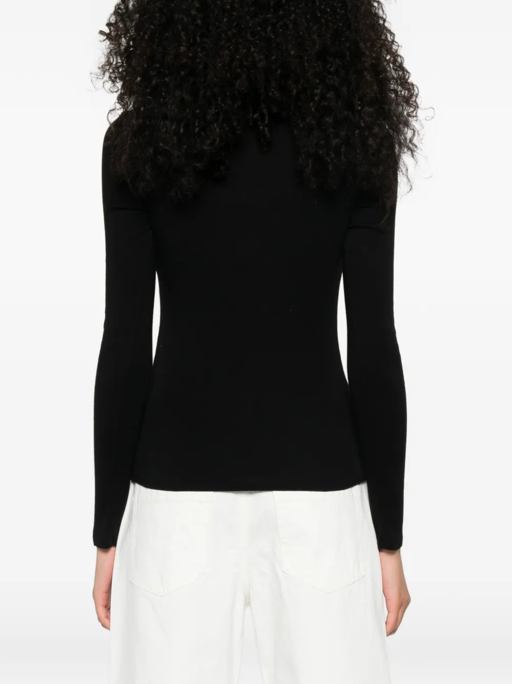 Nili Lotan Polotop met knoopsluiting Zwart